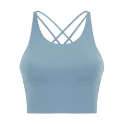 image-Women's Qianzhuo Sports Backless Bra - Silver Gray Small