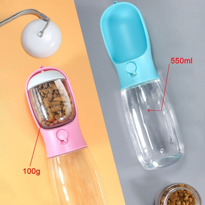 image-Large-capacity pet dog food kettle accompanying cup cat and dog outdoor portable water cup dog drinking fountain manufacturers wholesale