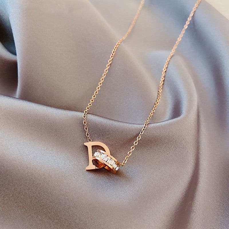 image-Titanium Steel Diamond Necklace - Women's Clavicle Chain