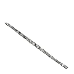 image-Sterling Silver Couple Bracelet - Retro Elegant 925 Silver Jewelry 20cm
