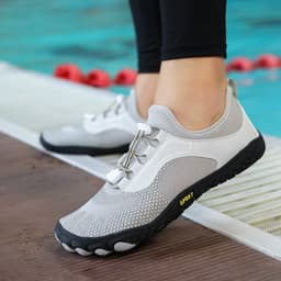 image-Men's Water Shoes - Non-Slip Breathable Unisex Gray