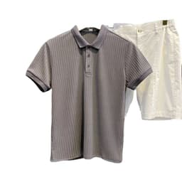 image-Trendy POLO Shirt Men's Short Sleeve 2023 Black White Gray Green