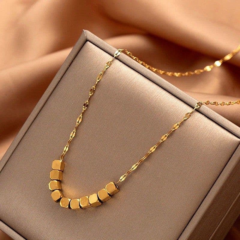 image-Titanium Steel Diamond Necklace - Women's Clavicle Chain