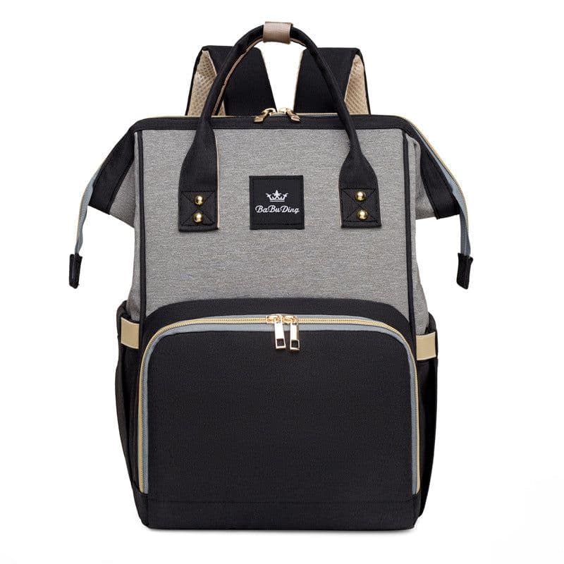 image-Mummy Backpack Large Capacity Grey Oxford Cloth