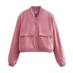 image-Women's Peacock Blue Jacket - Stand Collar Short Coat