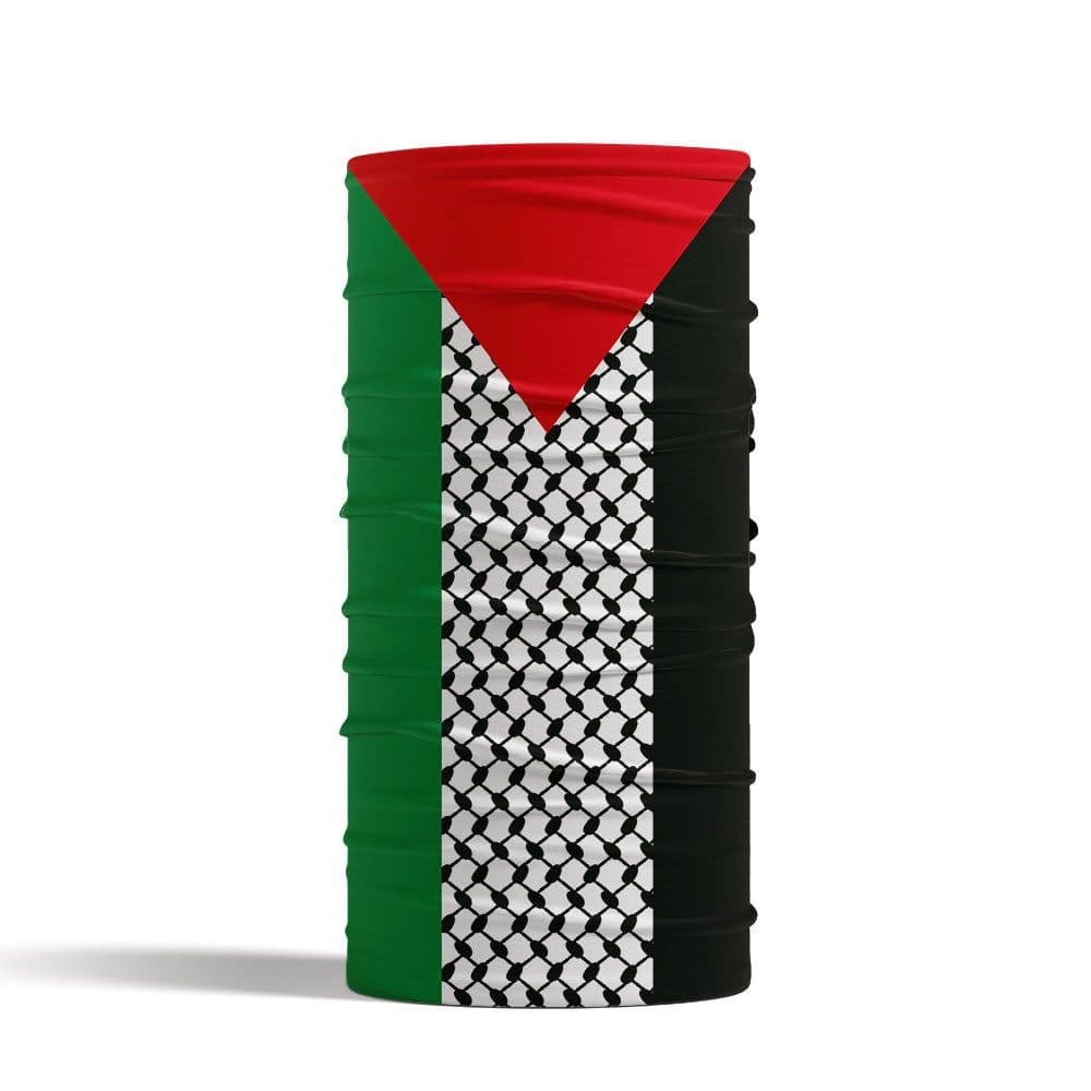 image-Palestinian Flag Satin Scarf 14*130 cm Ethnic Wedding Decoration