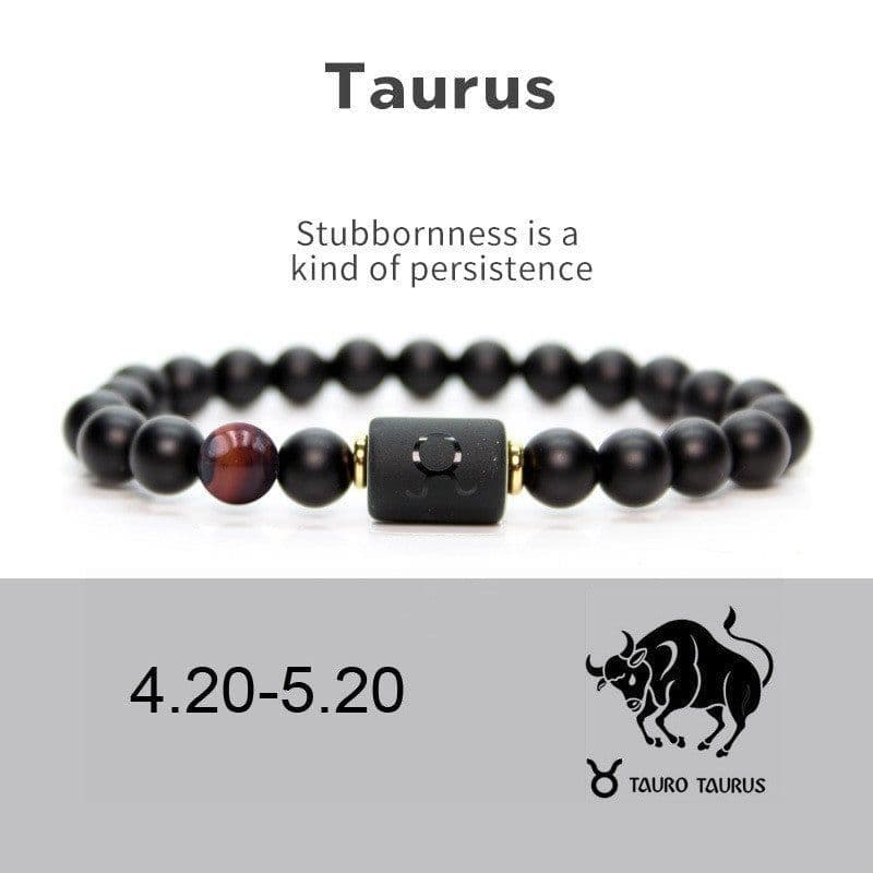 image-Constellation Bracelet - 8mm Natural Stone Agate Beads Unisex