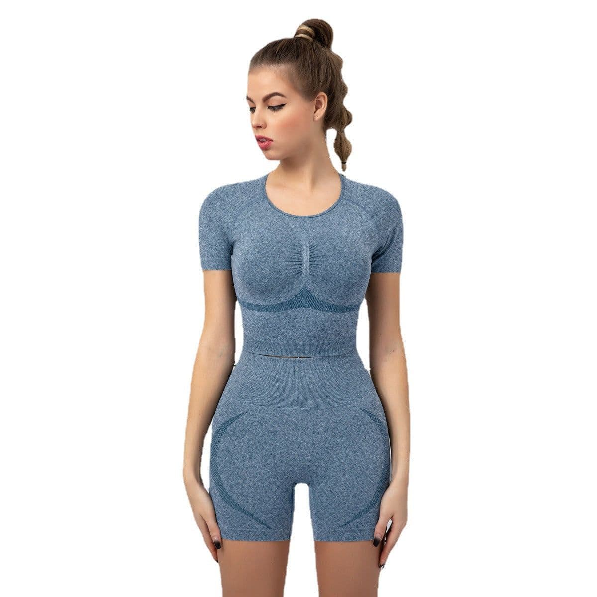 image-Issero Cafe Yoga Running Suit - Medium Gray L, Moisture Wicking