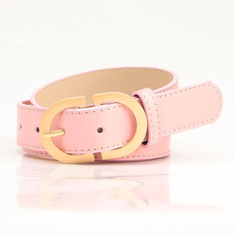 image-Trendy Red Imitation Leather Belt, Women's Corset Buckle 105cm Long