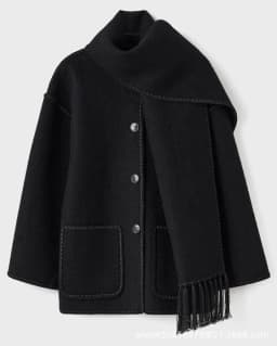 image-Women's Woolen Jacket 2023 Fall XXL Loose Polyester Embroidered
