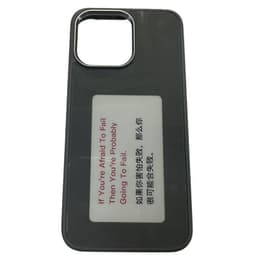 image-DIY Ink Screen Phone Case for iPhone 14/15Pro - Black, Shockproof, NFC
