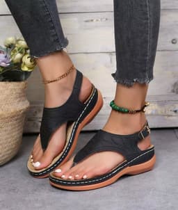 image-Manufacturers in stock cross-border 2021 new solid color embroidered flip-flop women's large size sandals ladies sandal