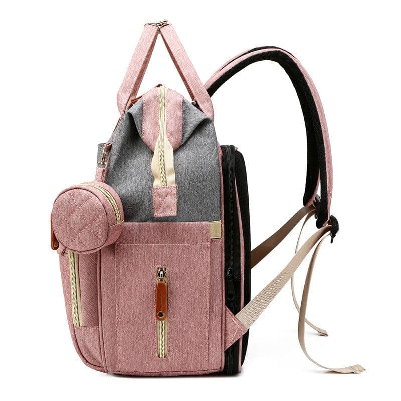image-Diaper Bag Backpack - Large Capacity with Stroller Straps