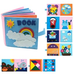 image-Good Day Montessori Felt Busy Board - Blue 24x20
