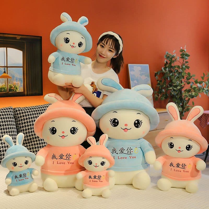 image-Jetson Rabbit Plush Doll - Pink Elastic Fleece