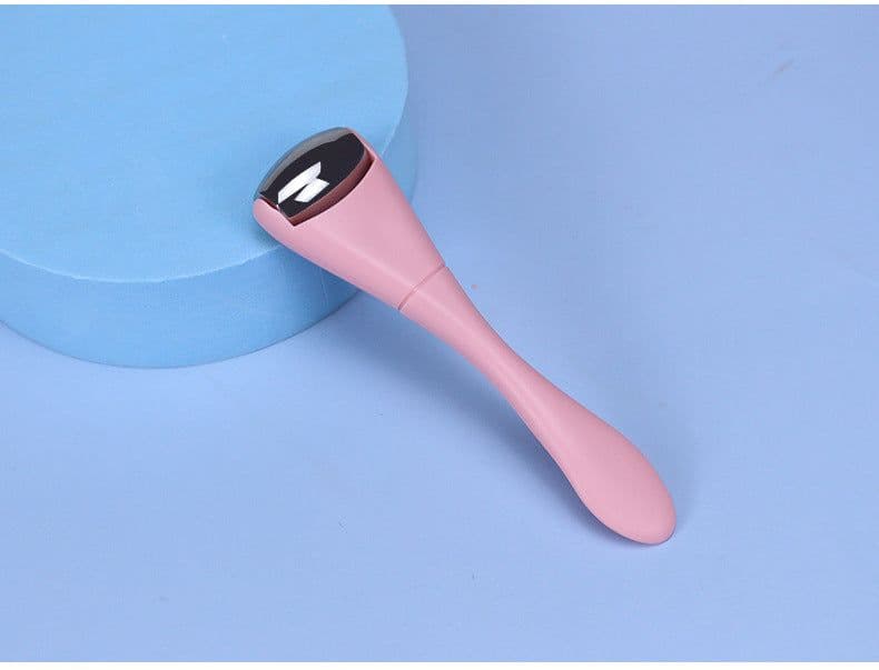 image-Eye Roller Massager Ice Beads Face Lift - White Pink