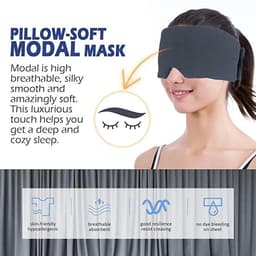 image-Japanese Blackout Modal Cotton Eye Mask, Large, Breathable