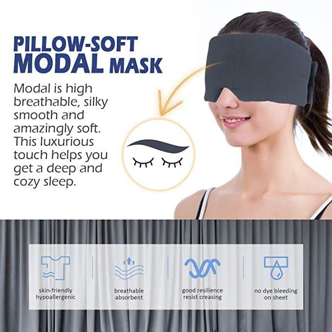 image-Japanese Blackout Modal Cotton Eye Mask, Large, Breathable