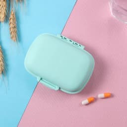 image-Portable 7-Day Pill Organizer - Double-Layer Sealed Storage