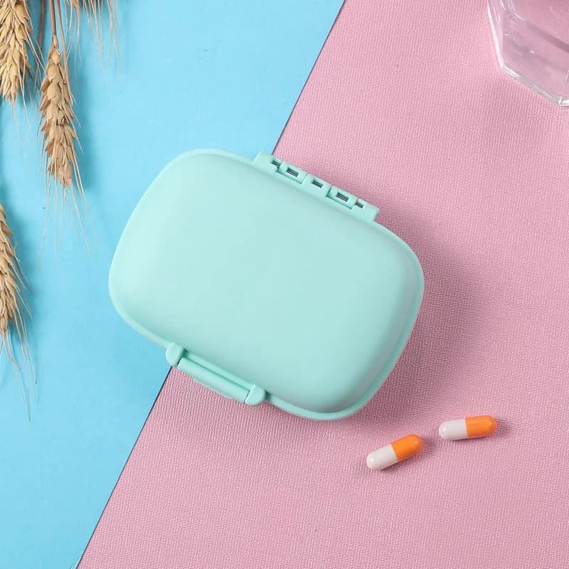 image-Portable 7-Day Pill Organizer - Double-Layer Sealed Storage