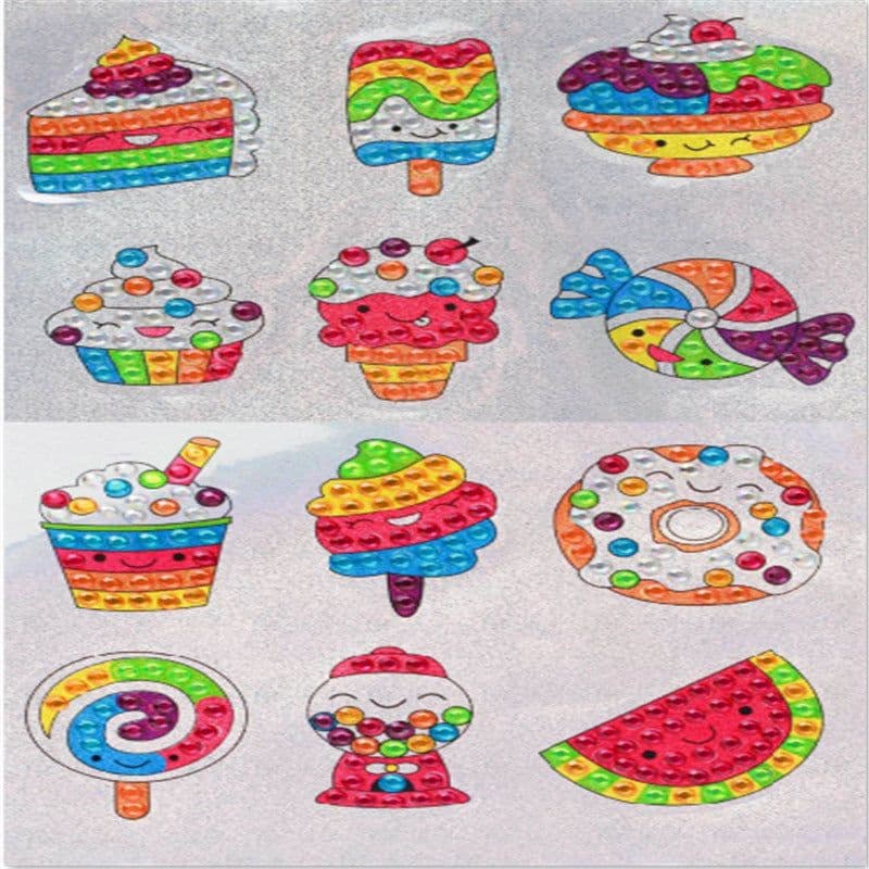 image-Douyin Rabbit Year Puzzle Sticker - DIY Crystal Diamond Fridge Decal - Cartoon Style