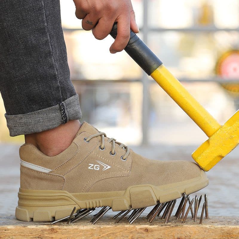 image-SVKAGHEBS Safety Work Shoes - Steel Toe Anti-Smash Leather