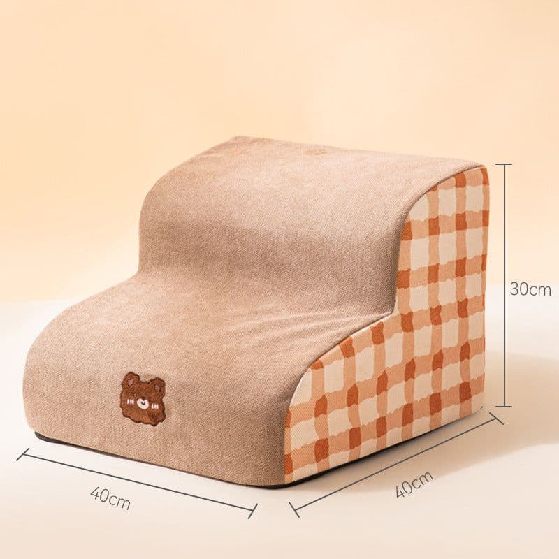 image-Pet stairs detachable sponge steps small dog vacuum type on the sofa bed climbing ladder slope type dog climbing ladder
