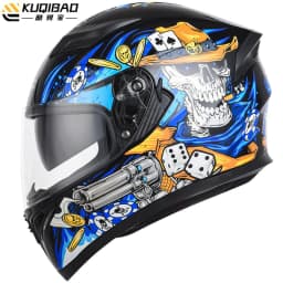 image-Coolqibao Motorcycle Full-Face Helmet Bluetooth XXL Gray