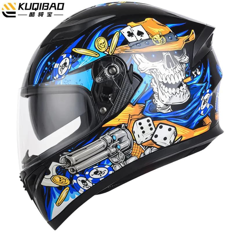 image-Coolqibao Motorcycle Full-Face Helmet Bluetooth XXL Gray