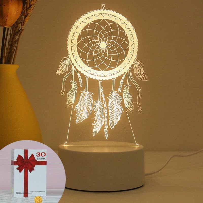 image-Christmas 3D Night Light Table Lamp, Kids' Gift, Modern, USB, 135x210mm