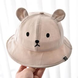image-Baby Fisherman Hat Cotton - Brown Bear 45-48CM