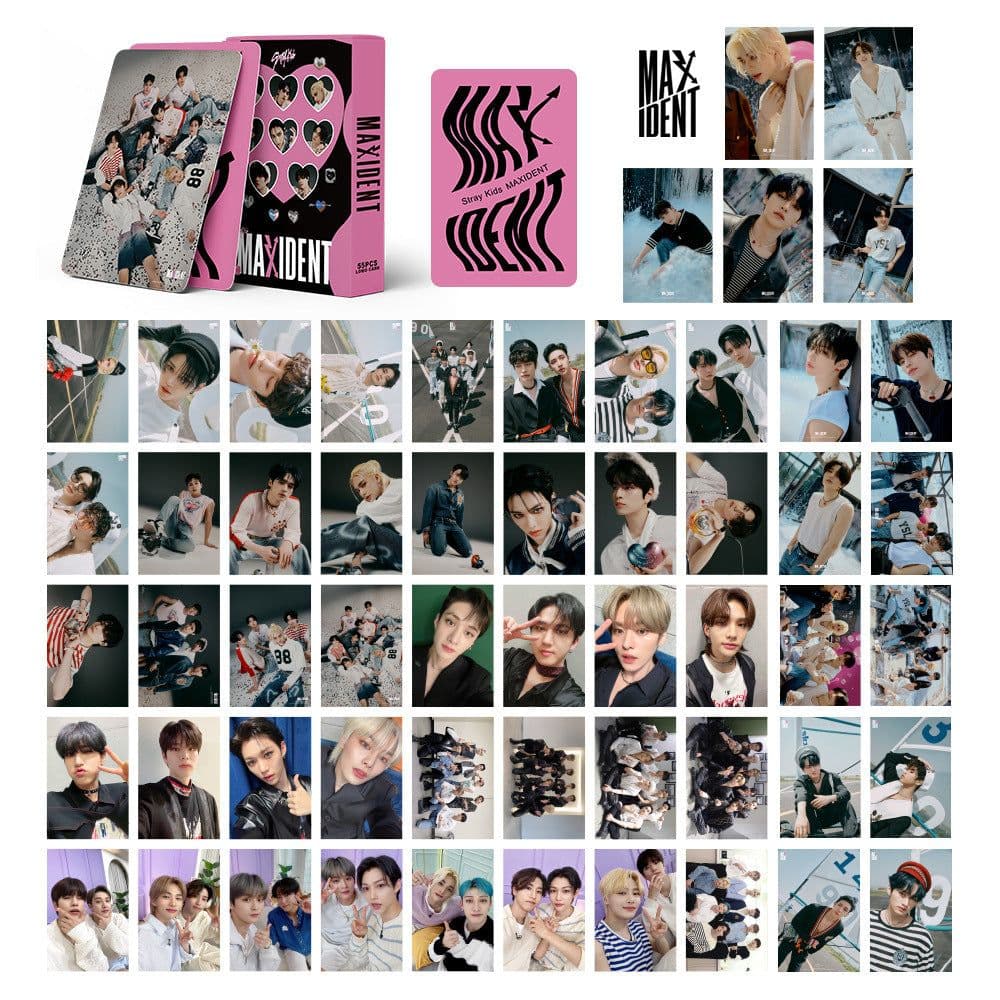 image-SK Stray Kids Album Cards - Bang Chan, Lee Know, Hyunjin