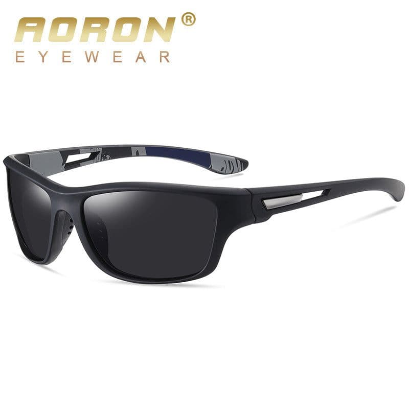 image-AORON Polarized Sports Sunglasses - Yellow Lens Black Frame