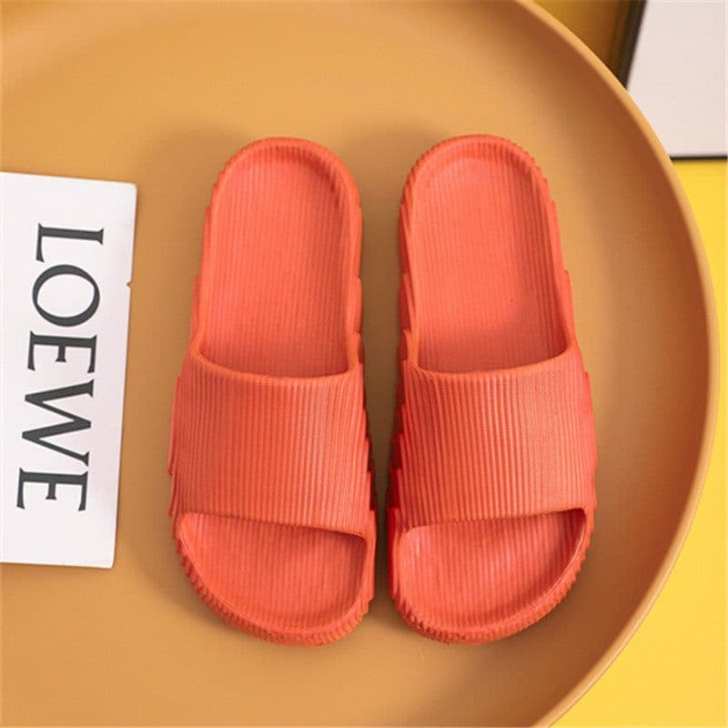 image-Summer Slippers Unisex Non-slip Bathroom Orange