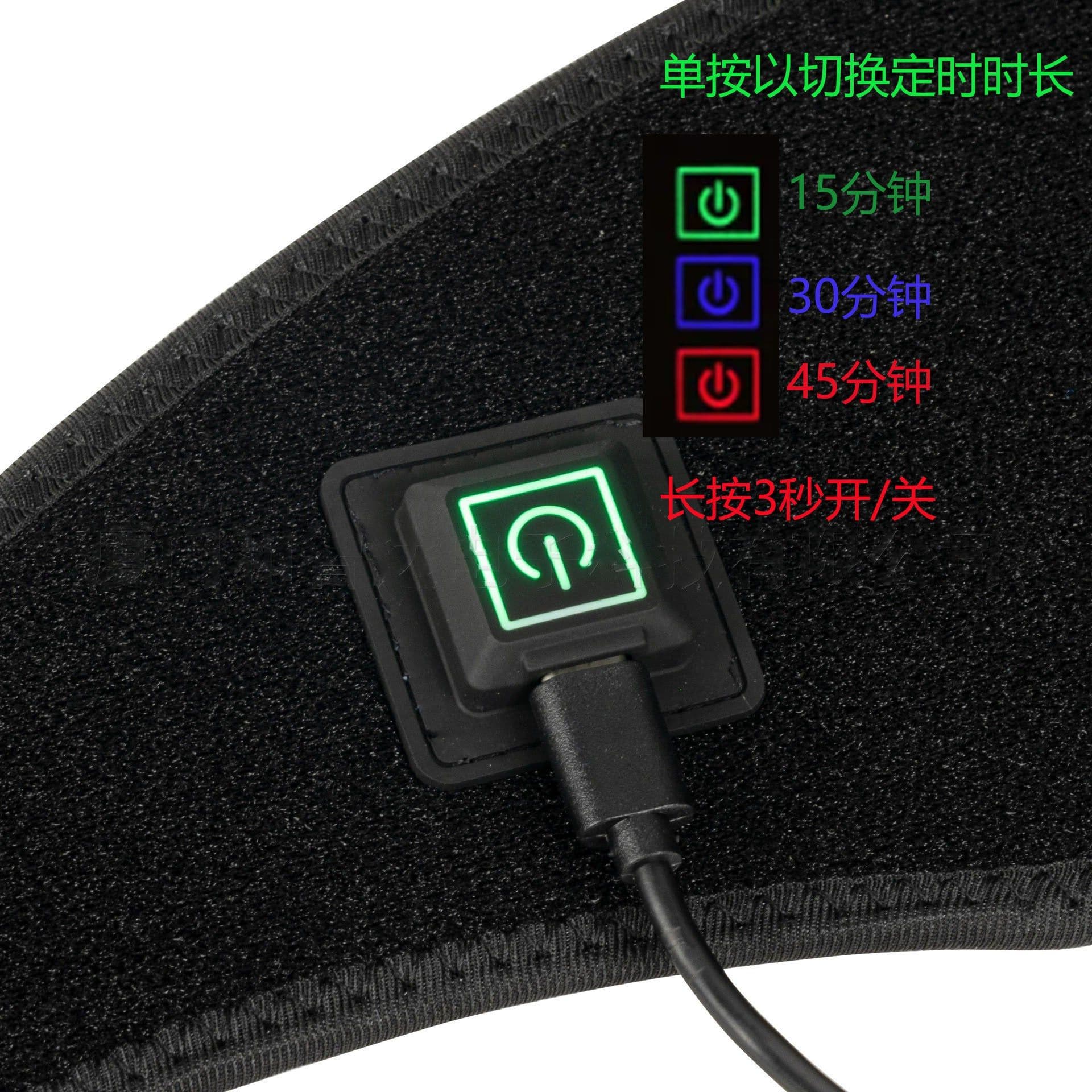 image-He Zhida HG06 Cervical Spine Massager - Infrared Neck Relief, 63*9cm, USB, Red Light Therapy