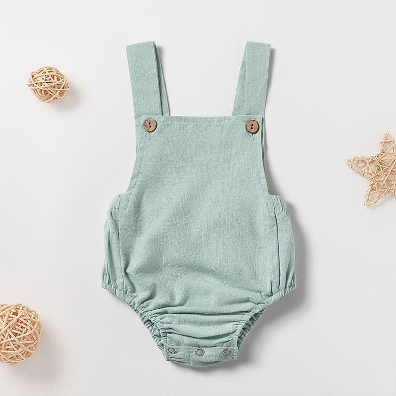 image-Infant Cotton Romper - Sleeveless Summer Unisex 9-12M