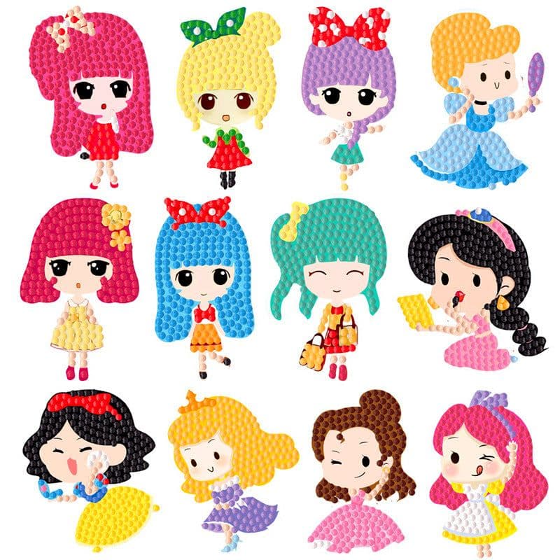 image-Douyin Rabbit Year Puzzle Sticker - DIY Crystal Diamond Fridge Decal - Cartoon Style