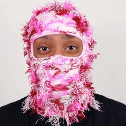 image-Camouflage Knitted Balaclava Hat - Polyester Coffee