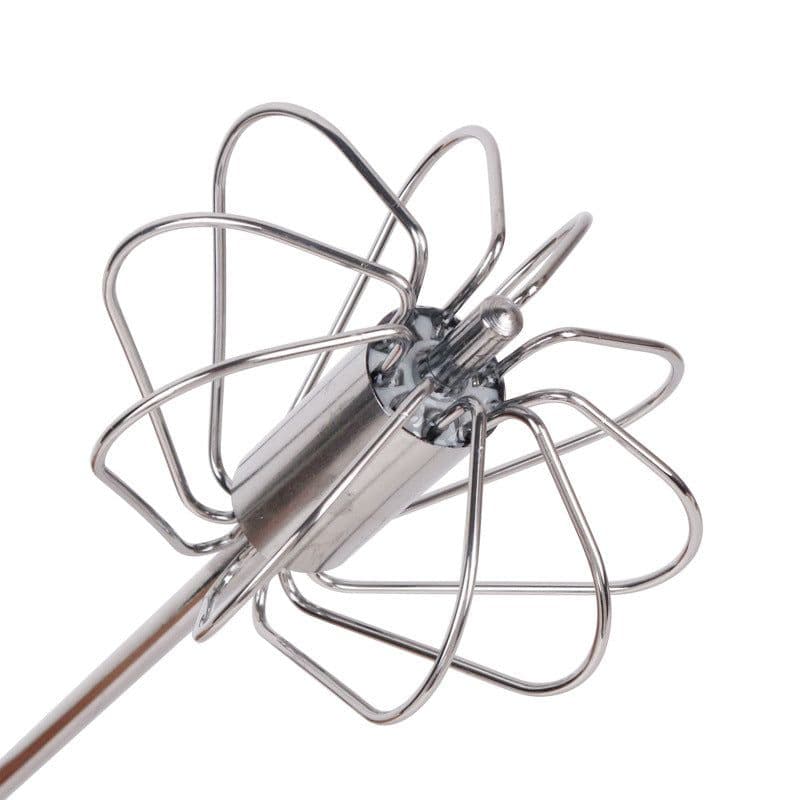 image-Kitchen Up Stainless Steel Manual Egg Beater Rotary Whisk Handheld Kitchen Tool