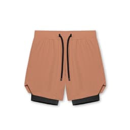 image-2023 Men's Quick-Dry Shorts 2-in-1 Sports Fitness 3XL Reddish Brown