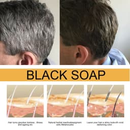 image-Jaysuing Black Hair Soap - Thick Hair Care Shampoo
