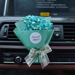 image-Aromatherapy Clip Bouquet - Beige Hydrangea Car Fragrance Decor