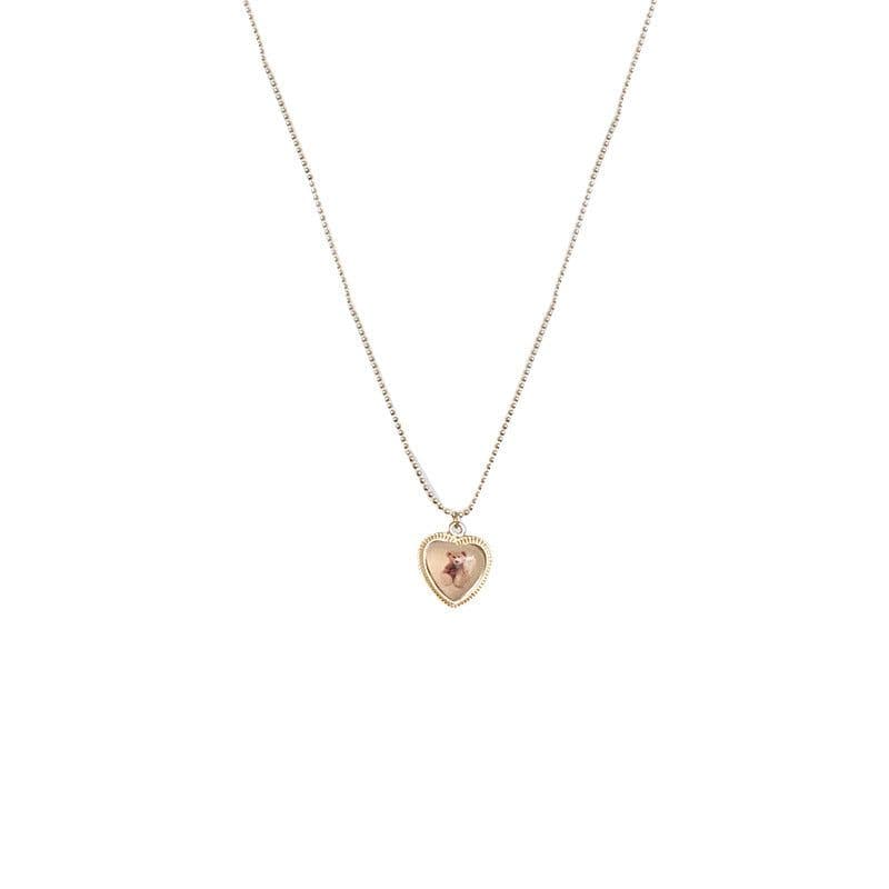 image-Simple Love Heart Necklace - Women's Clavicle Chain, Summer 2023 Style, 41-50cm