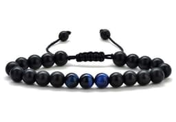 image-Cross-border Hot Selling Men's Bracelet Natural Tiger's Eye Braided Bracelet Essential Oil Aromatherapy Beads Amazon Hot Sale