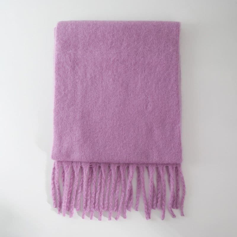 image-GINES LILY 28-Color Cashmere Scarf - Army Green, 43x225cm Warm