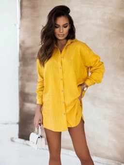 image-Women's Casual Shirt Shorts Set - Multicolor