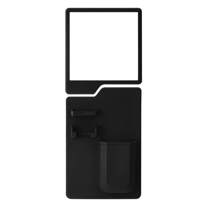 image-Silicone Toothbrush Holder - Black Suction Cup