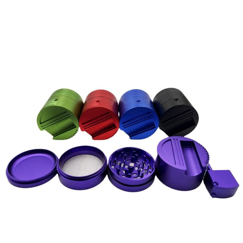 image-75mm Aluminum Tobacco Grinder 3-in-1