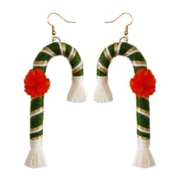 image-Green Tassel Earrings Women Bohemian Layered