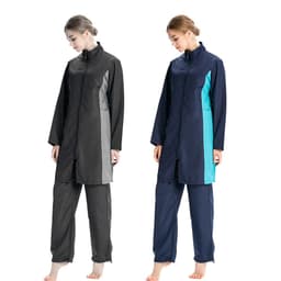 image-Muslim 3-Piece Modest Swimsuit - Polyester Sportswear